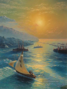  russisch malerei - Schiffe an der Feodossija Razzia 1897 Verspielt Ivan Aiwasowski russisch
